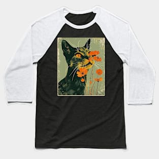 Ocicat Cat Flowers Photo Funny Cat Lover Gift Idea Baseball T-Shirt